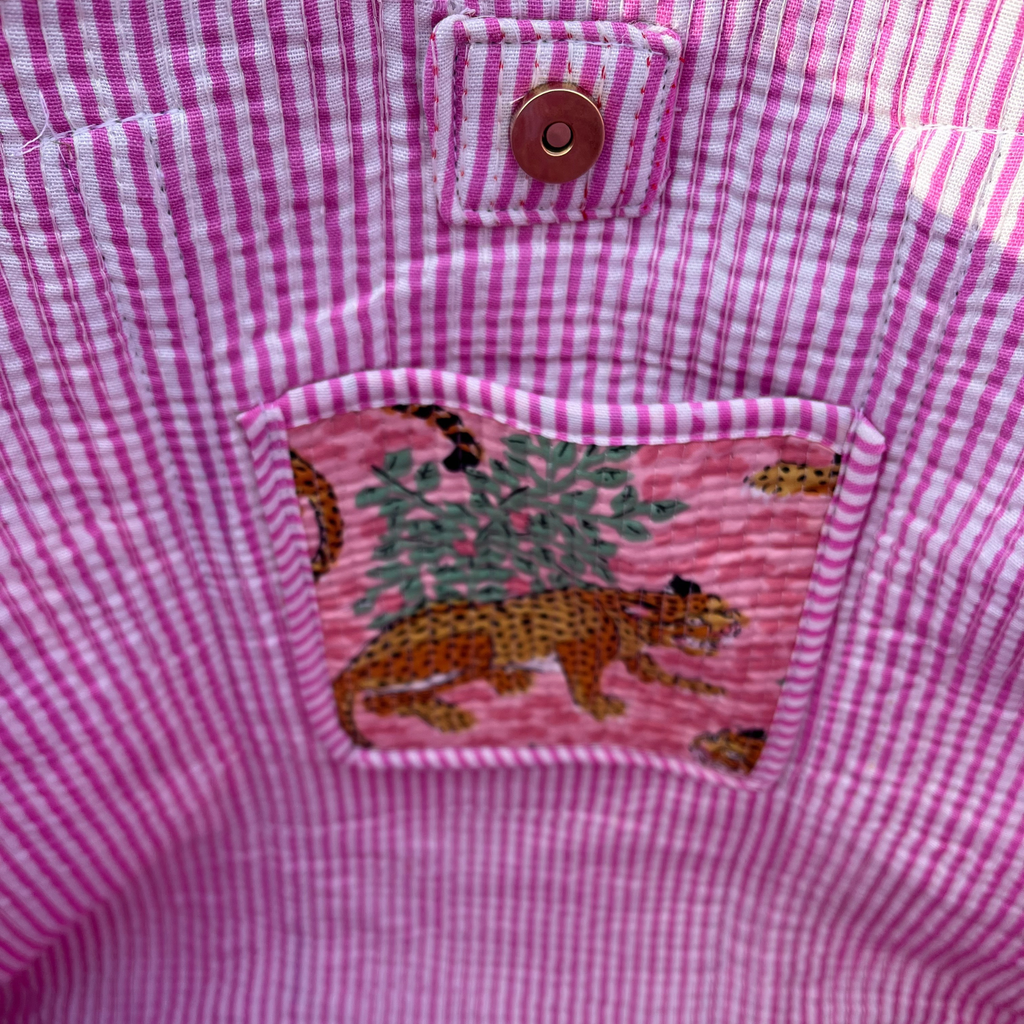 Forest leopards tote