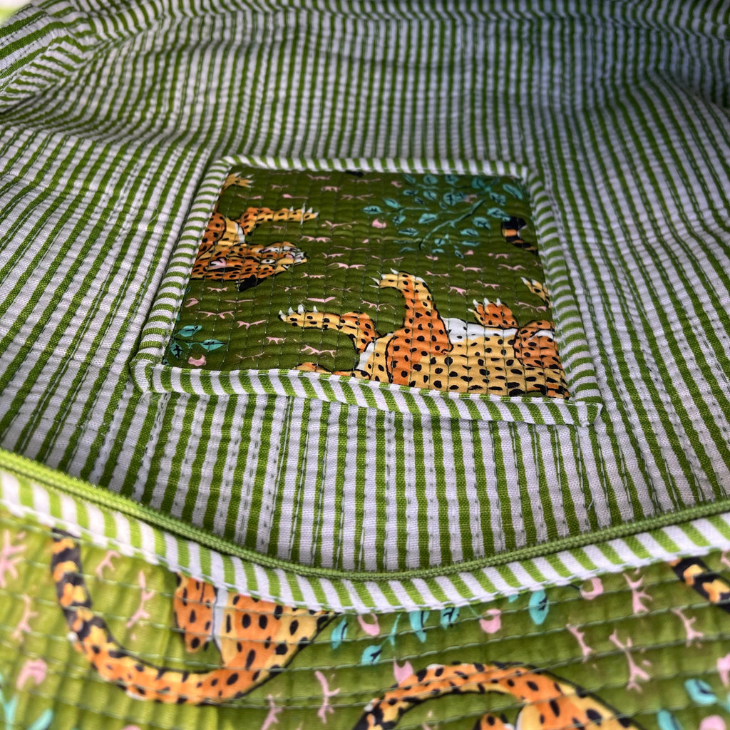 Forest leopards tote