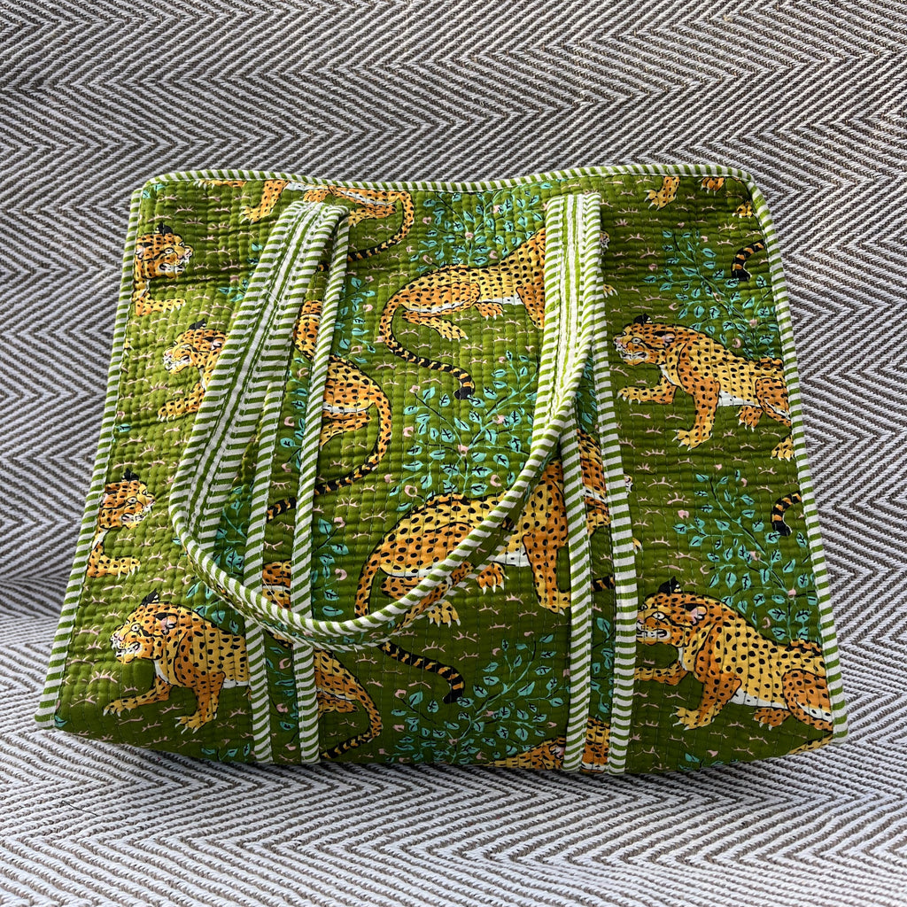 Forest leopards tote