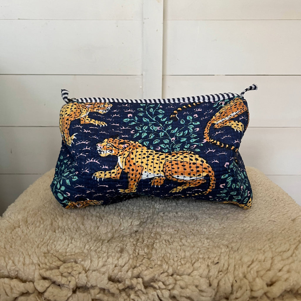 Forest Leopards Washbag- NAVY