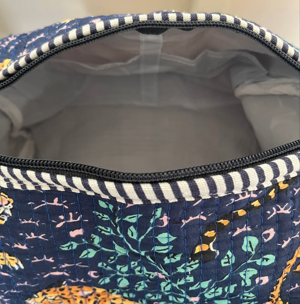 Forest Leopards Washbag- NAVY