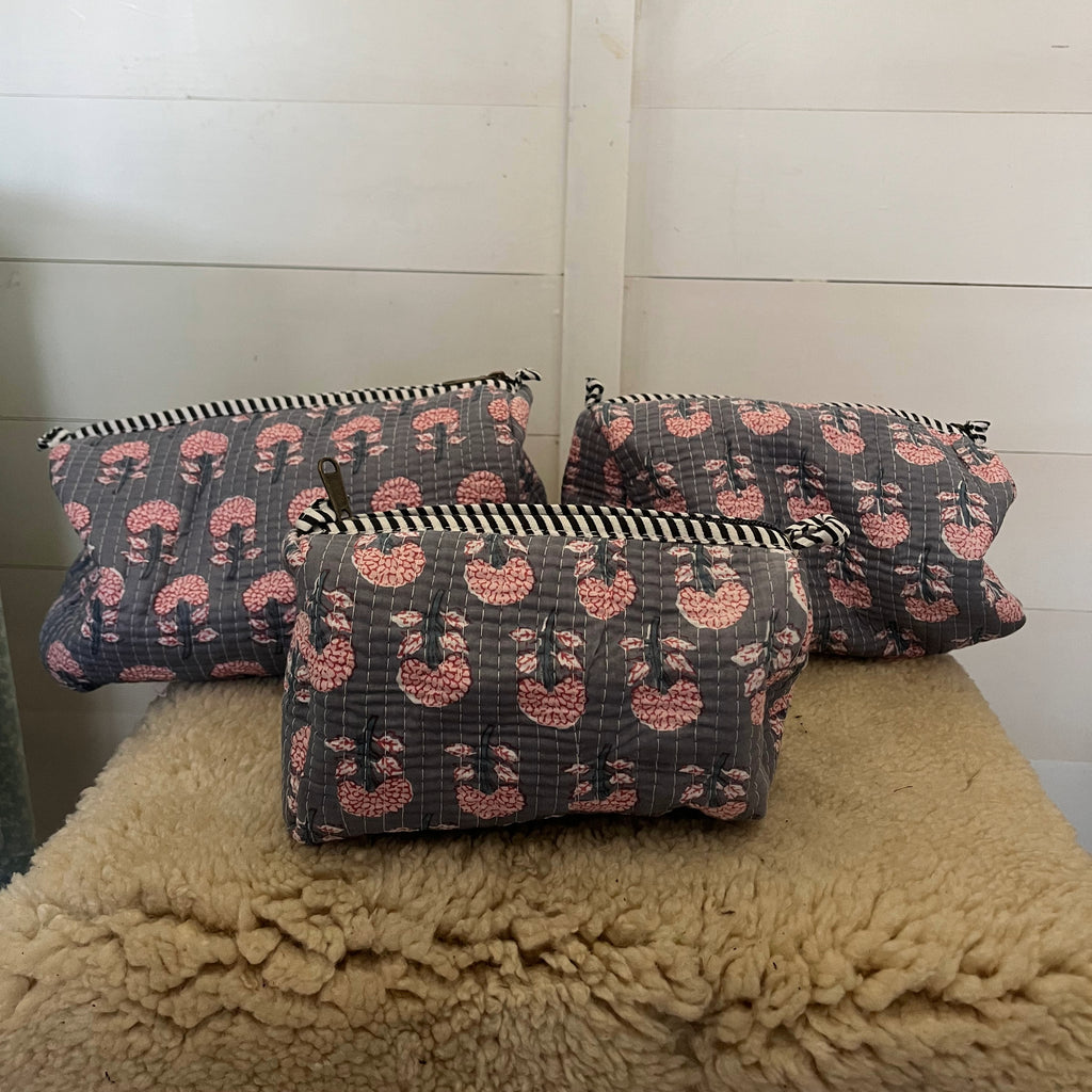 Flowers Washbag- BLUE