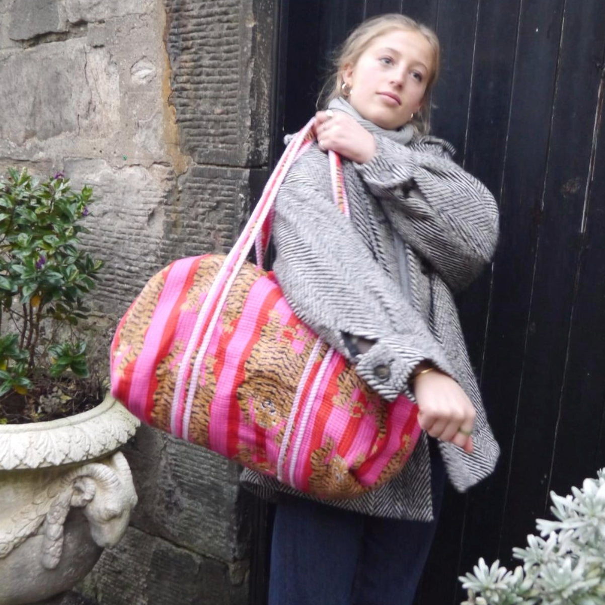 Tiger Duffel- PINK/RED