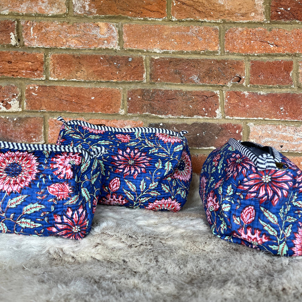 Botanic Mix Washbag- BLUE