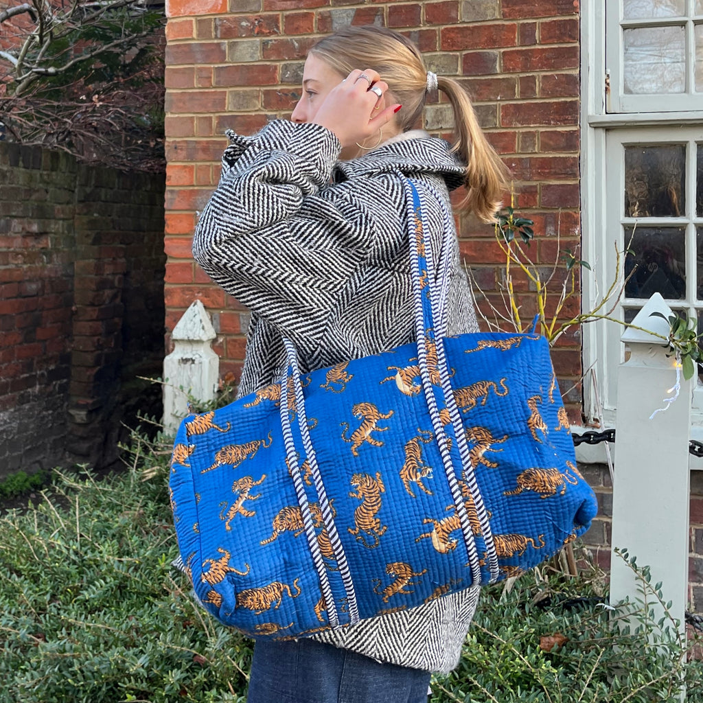 Dancing Leopards Duffel- NAVY